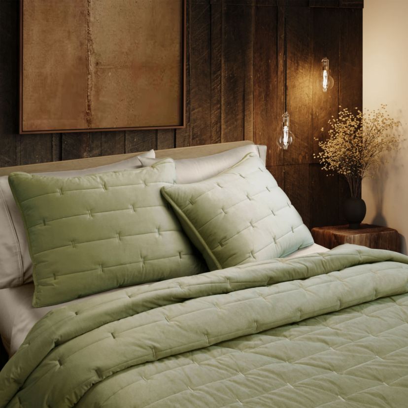 Malone Luxe Channeled Velvet Quilt Set