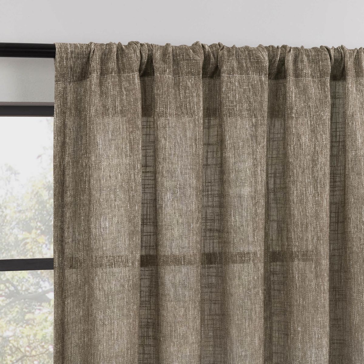 Correo Gradient Ombre Semi-Sheer Rod Pocket Curtain Panel
