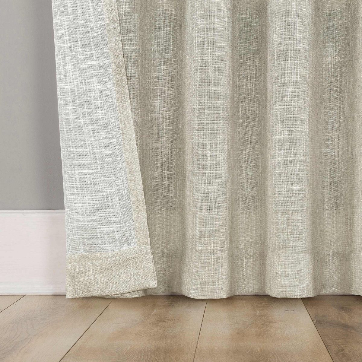 Correo Gradient Ombre Semi-Sheer Rod Pocket Curtain Panel
