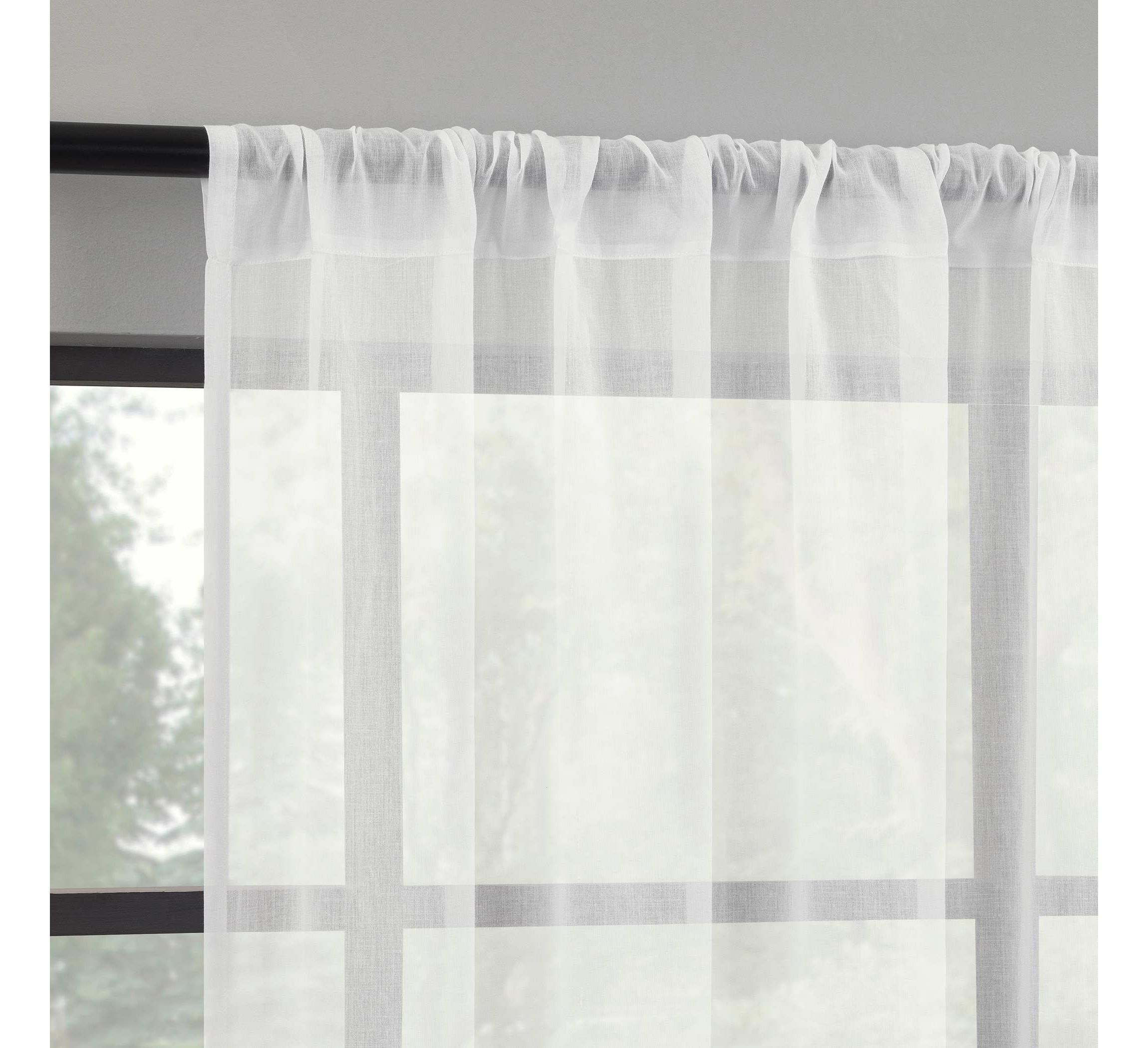 Nahla 100% Cotton Sheer Rod Pocket Curtain Panel