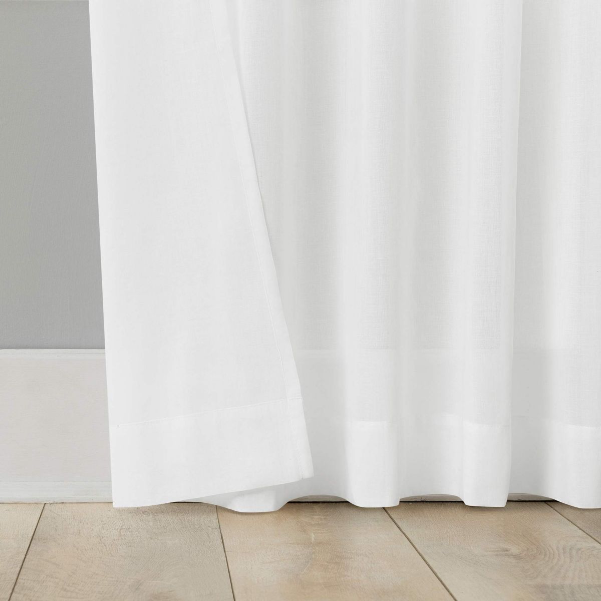 Nahla 100% Cotton Sheer Rod Pocket Curtain Panel