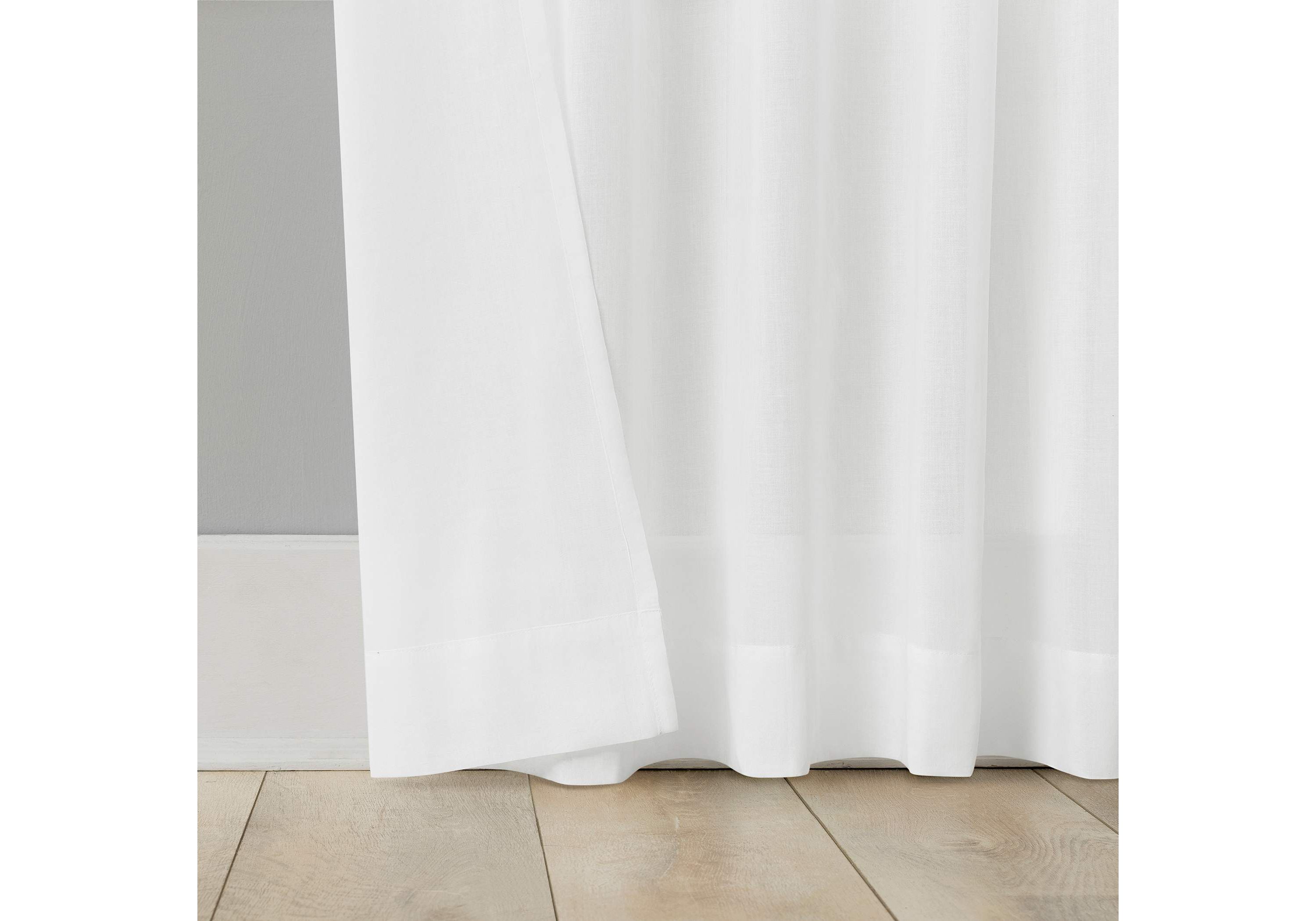Nahla 100% Cotton Sheer Rod Pocket Curtain Panel