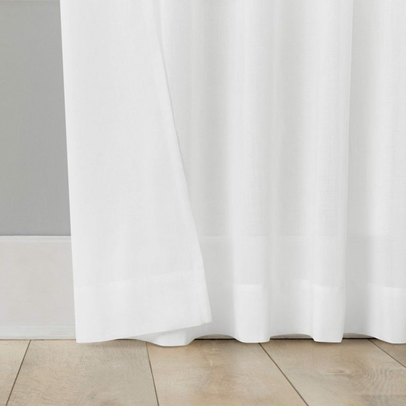 Nahla 100% Cotton Sheer Rod Pocket Curtain Panel