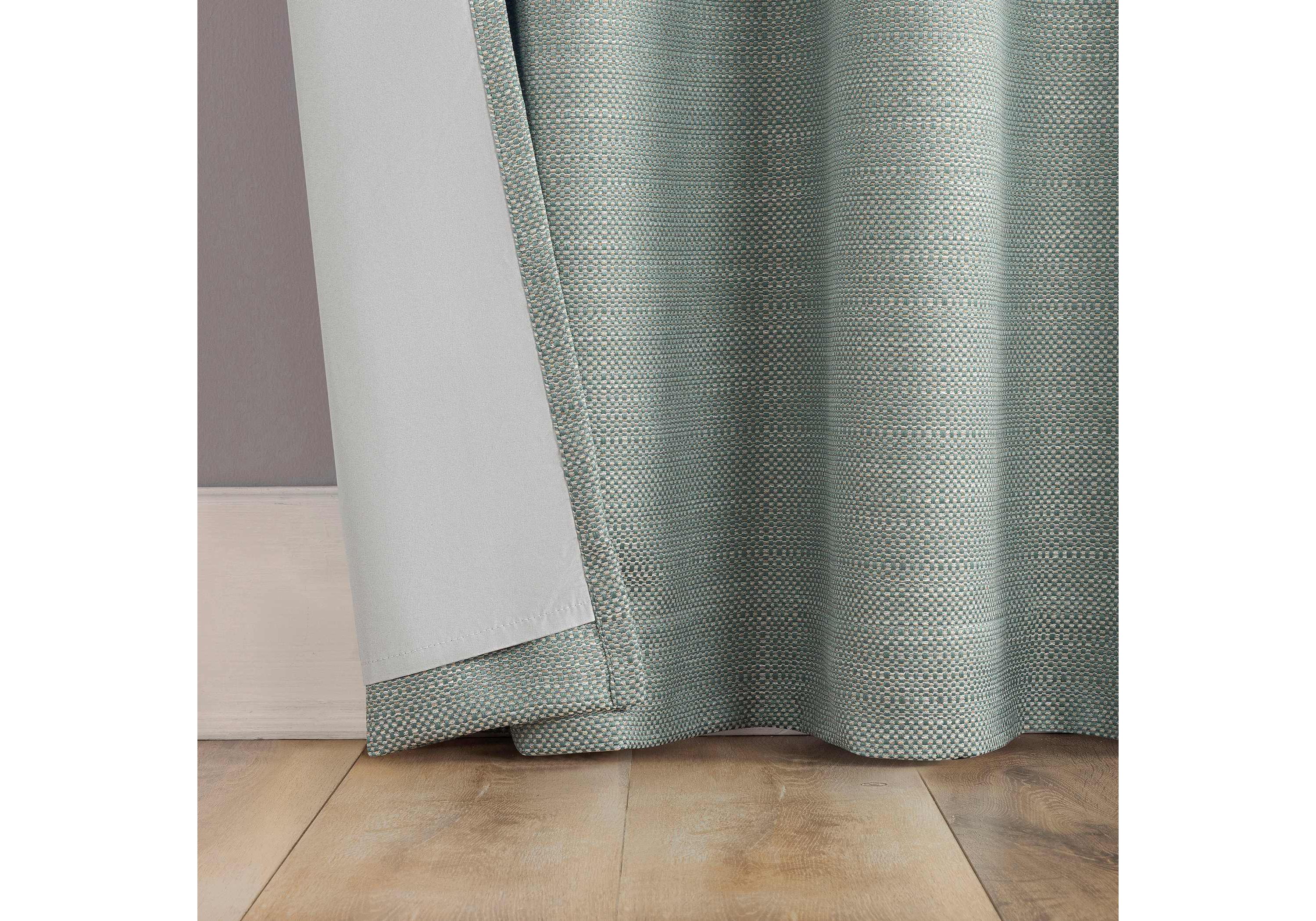 Sarasi Contrast Tweed Magnetic Closure 100% Blackout Grommet Curtain Panel