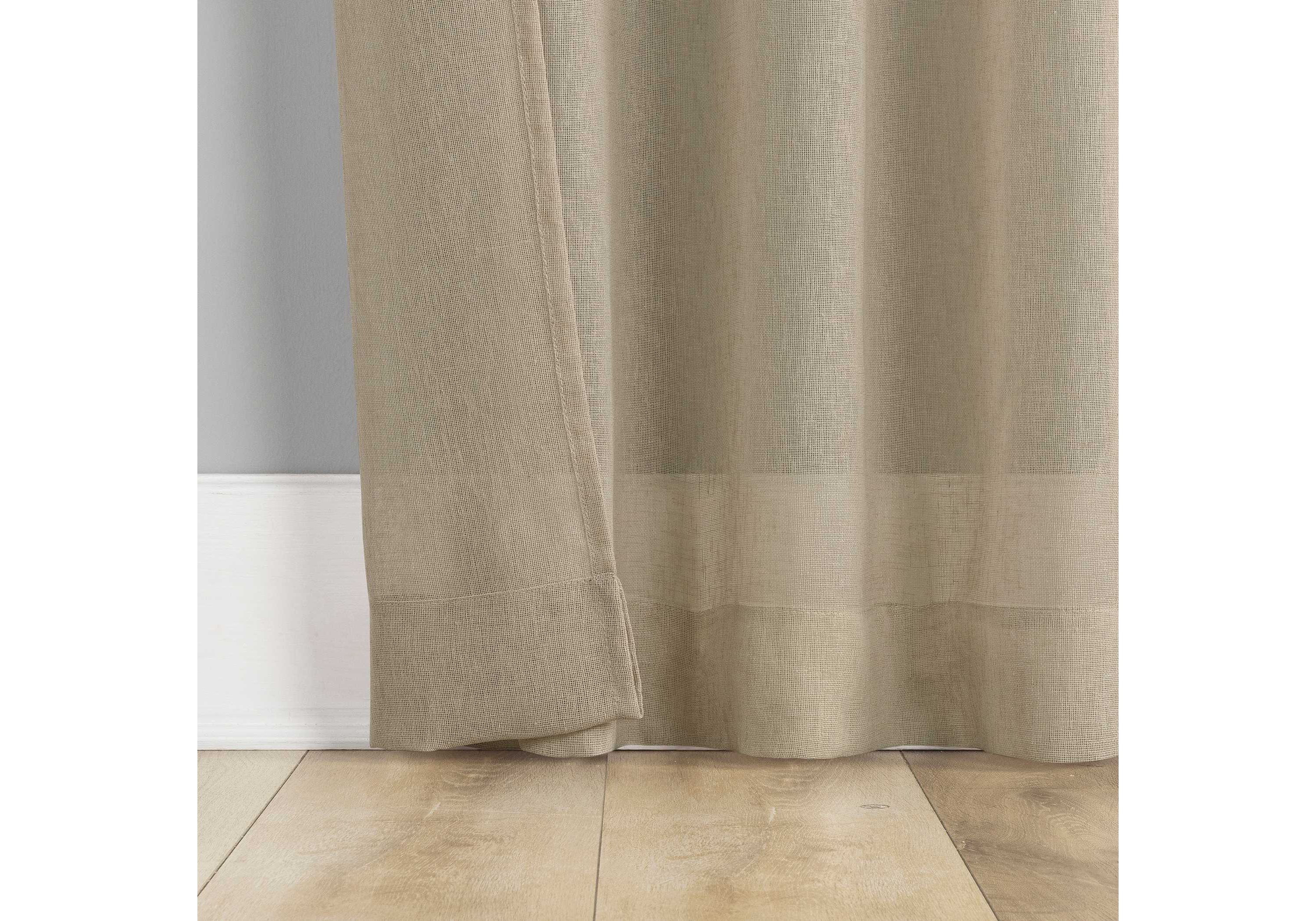 Palo Global Embroidery Semi-Sheer Rod Pocket Curtain Panel