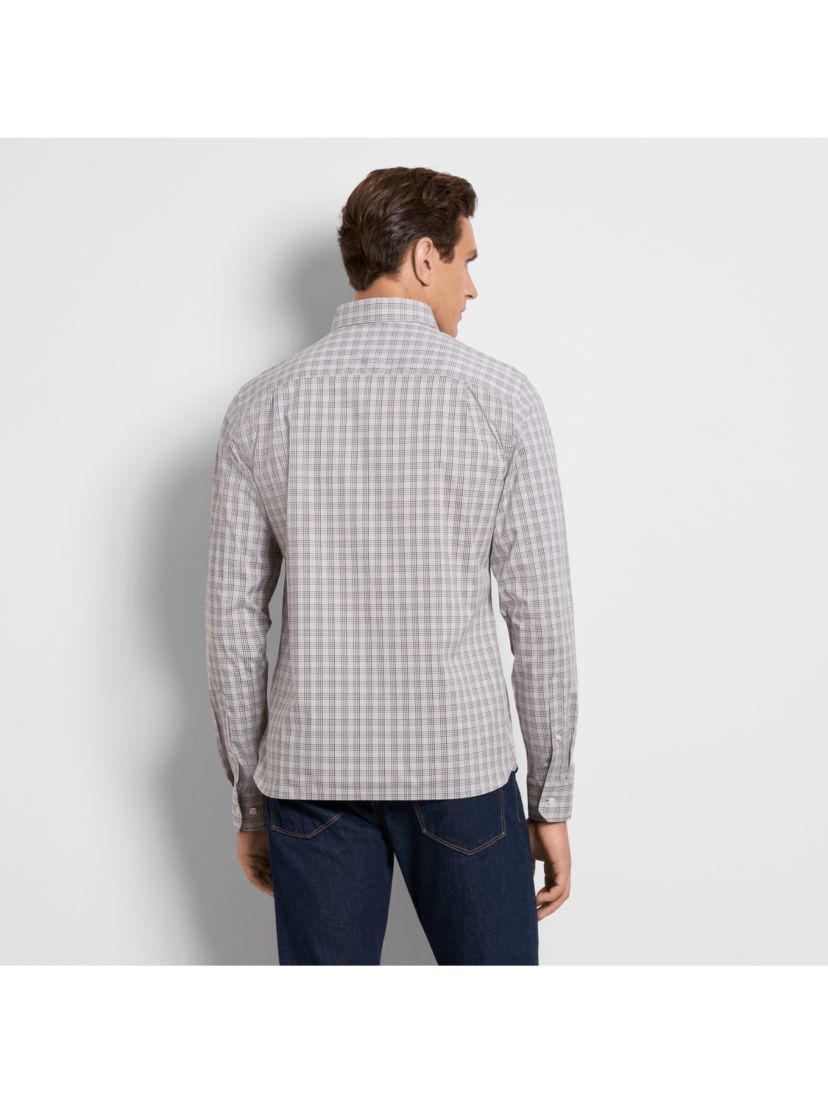 Cronbie Long Sleeve Stainshield Tattersall Shirt