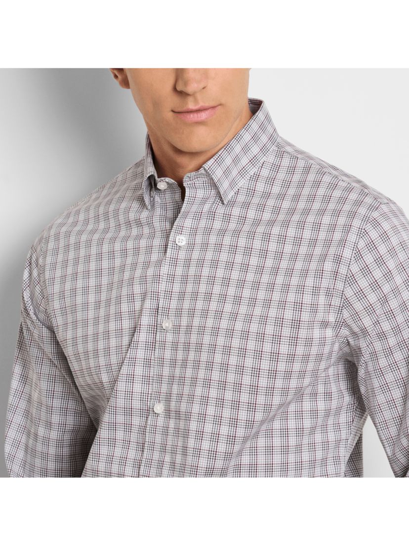 Cronbie Long Sleeve Stainshield Tattersall Shirt
