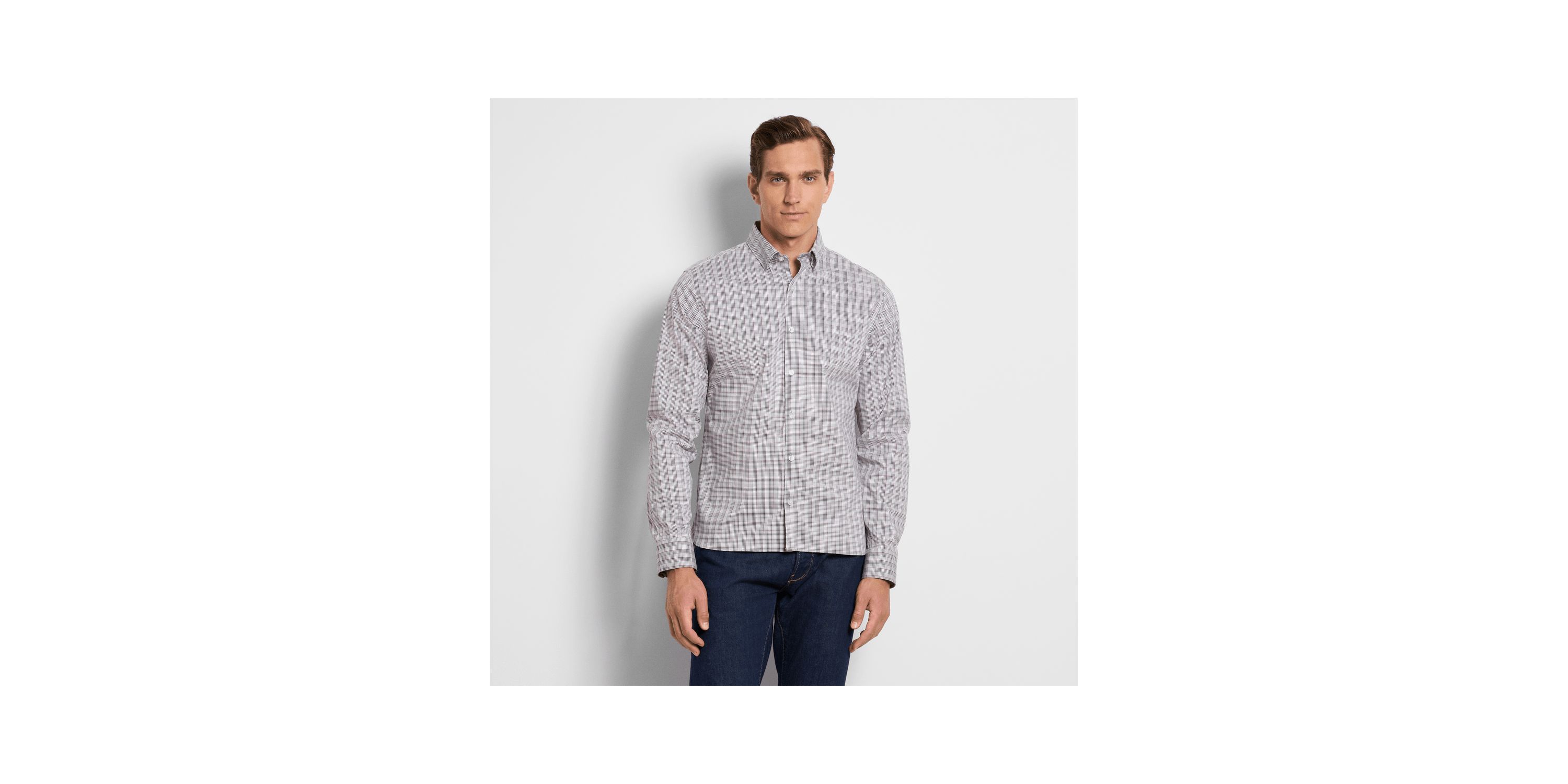 Cronbie Long Sleeve Stainshield Tattersall Shirt