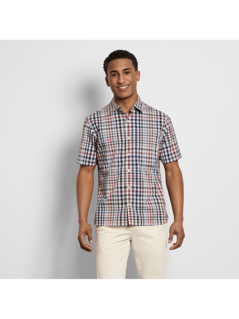 Folsen Stainshield Short Sleeve Tattersall Shirt