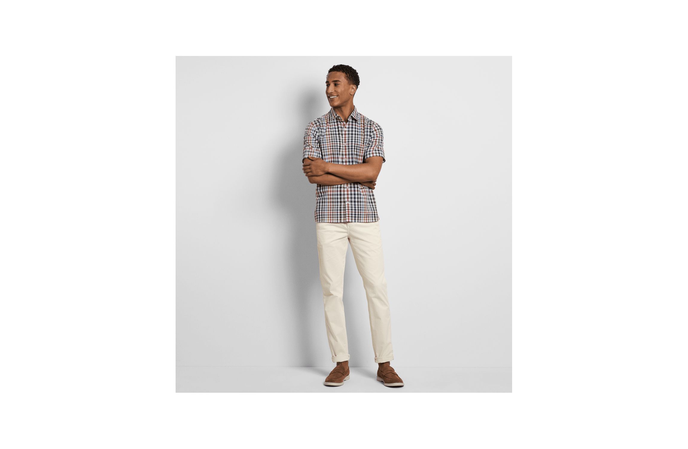 Folsen Stainshield Short Sleeve Tattersall Shirt