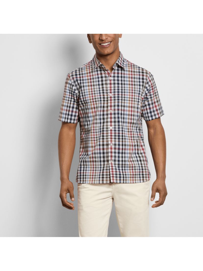 Folsen Stainshield Short Sleeve Tattersall Shirt