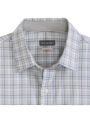 Van Heusen Men's Folsen Stainshield Short Sleeve Plaid Shirt