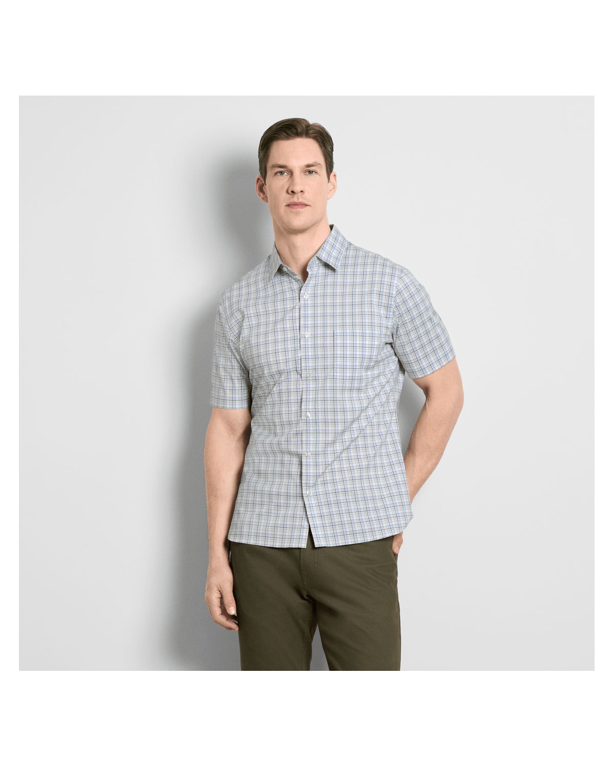 Folsen Stainshield Short Sleeve Plaid Shirt