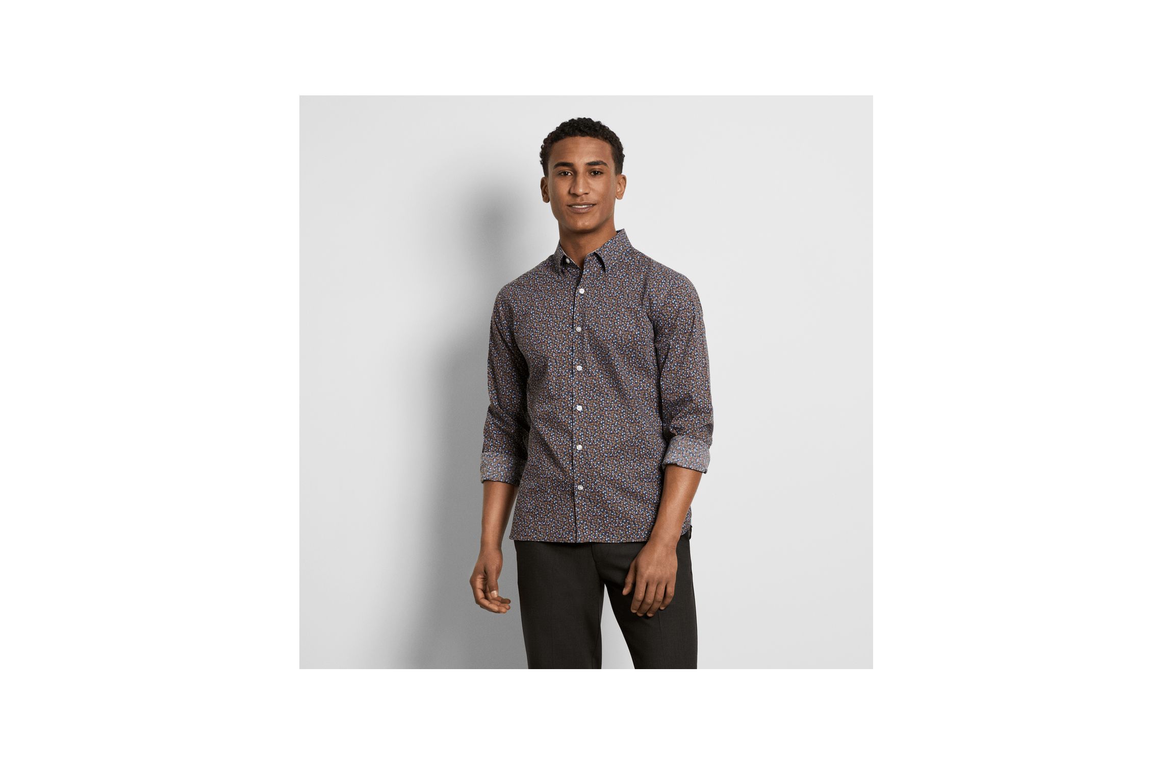 Cronbie Long Sleeve Stainshield Floral Shirt