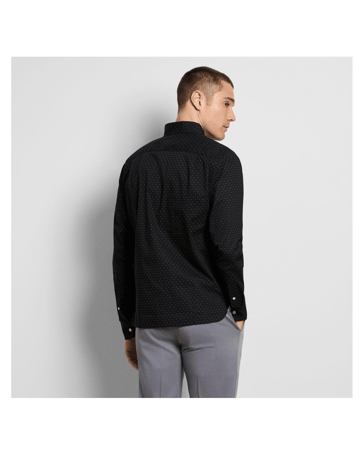 Cronbie Long Sleeve Stainshield Dot Shirt