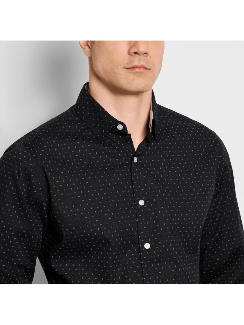 Cronbie Long Sleeve Stainshield Dot Shirt