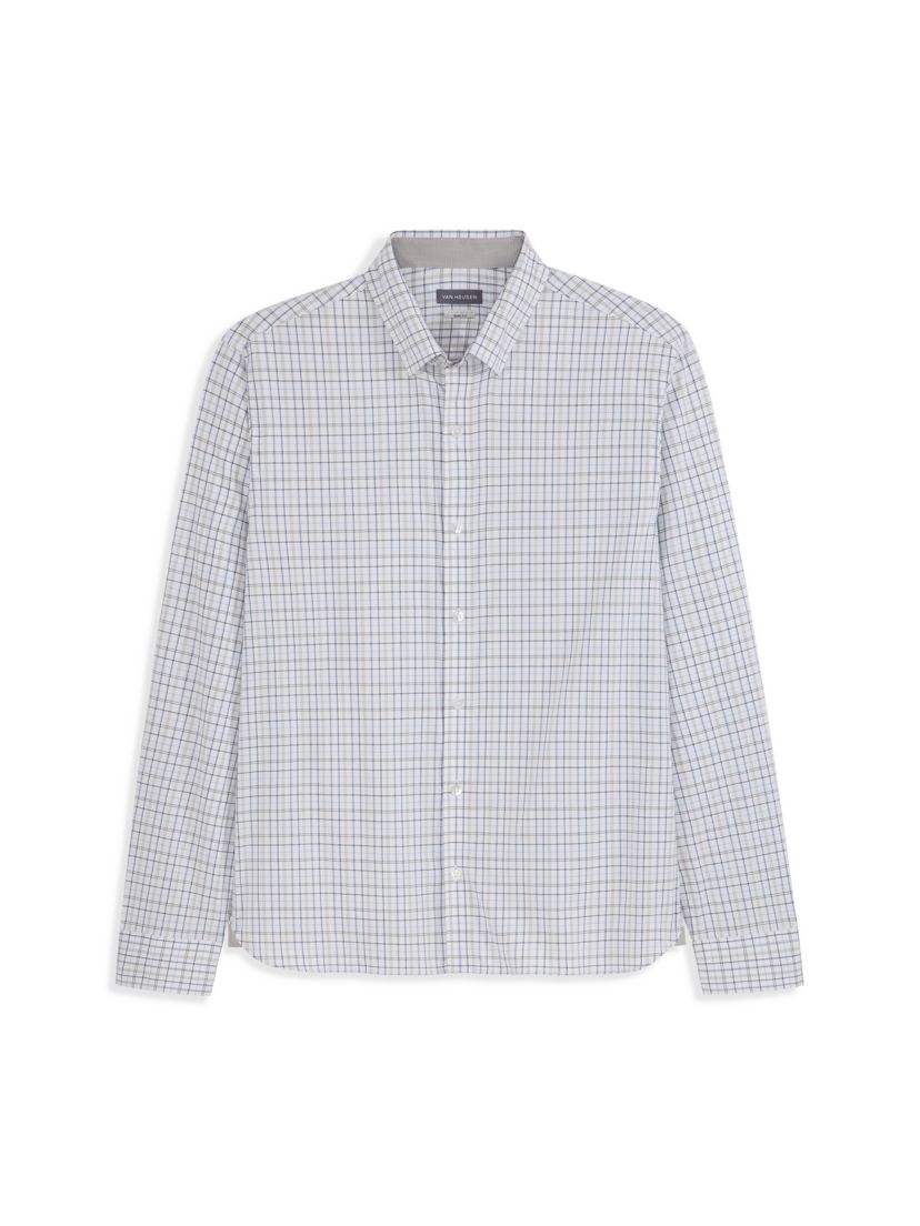 Cronbie Long Sleeve Stainshield Open Plaid Shirt