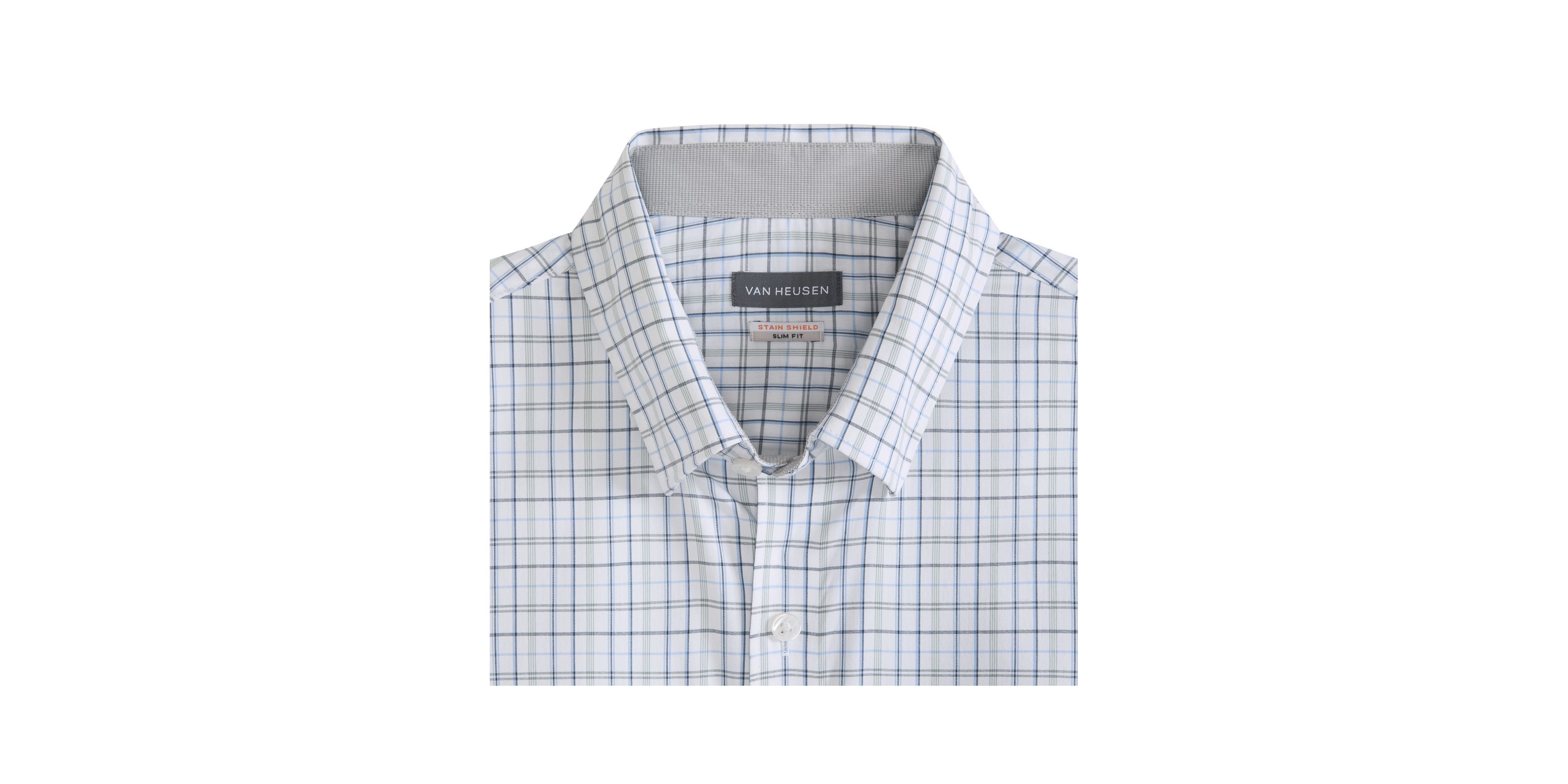 Cronbie Long Sleeve Stainshield Open Plaid Shirt