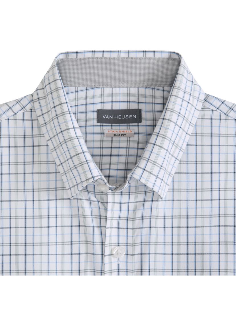 Cronbie Long Sleeve Stainshield Open Plaid Shirt