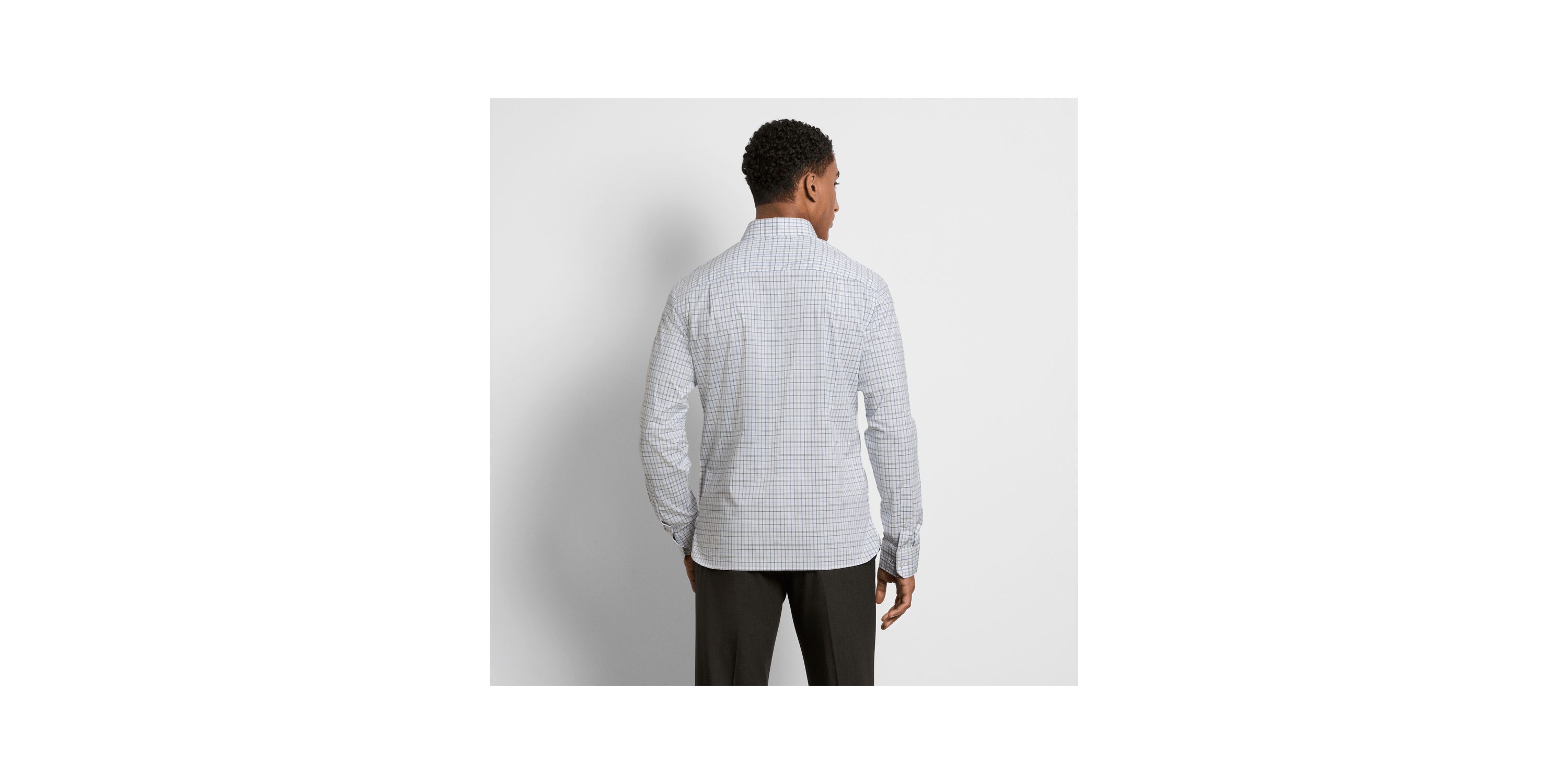 Cronbie Long Sleeve Stainshield Open Plaid Shirt