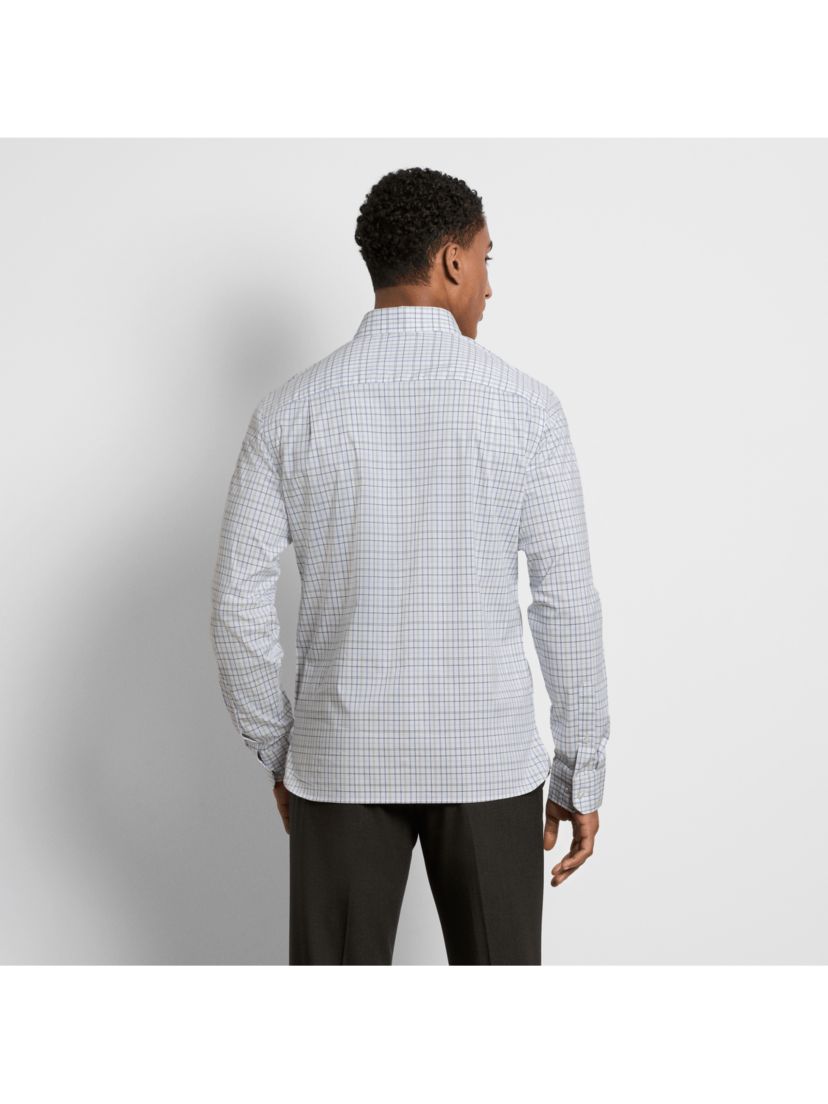 Cronbie Long Sleeve Stainshield Open Plaid Shirt