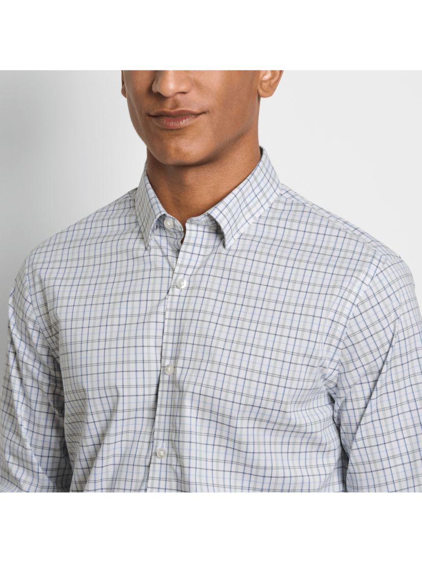 Cronbie Long Sleeve Stainshield Open Plaid Shirt