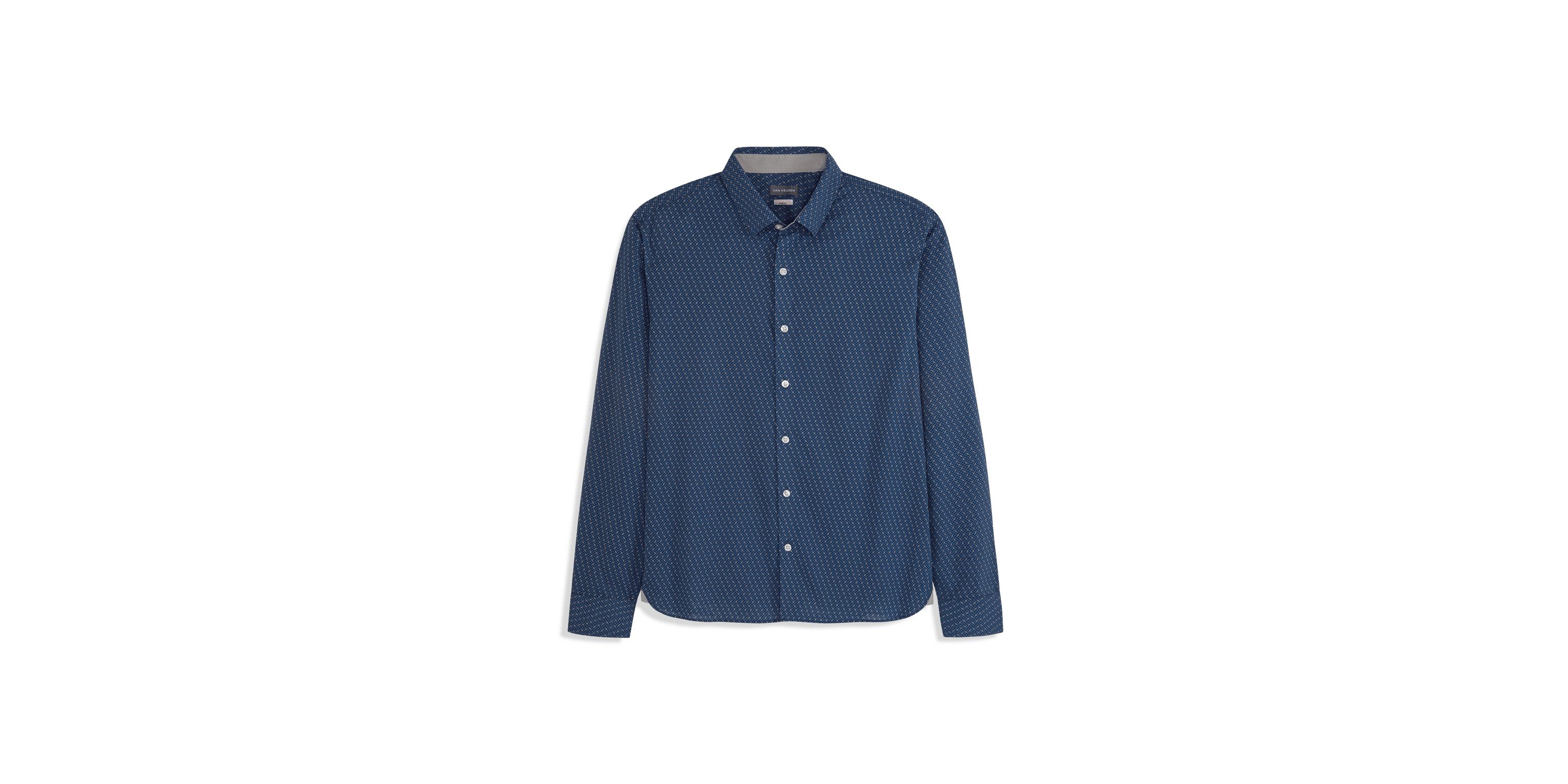 Cronbie Long Sleeve Stainshield  Hbone Shirt