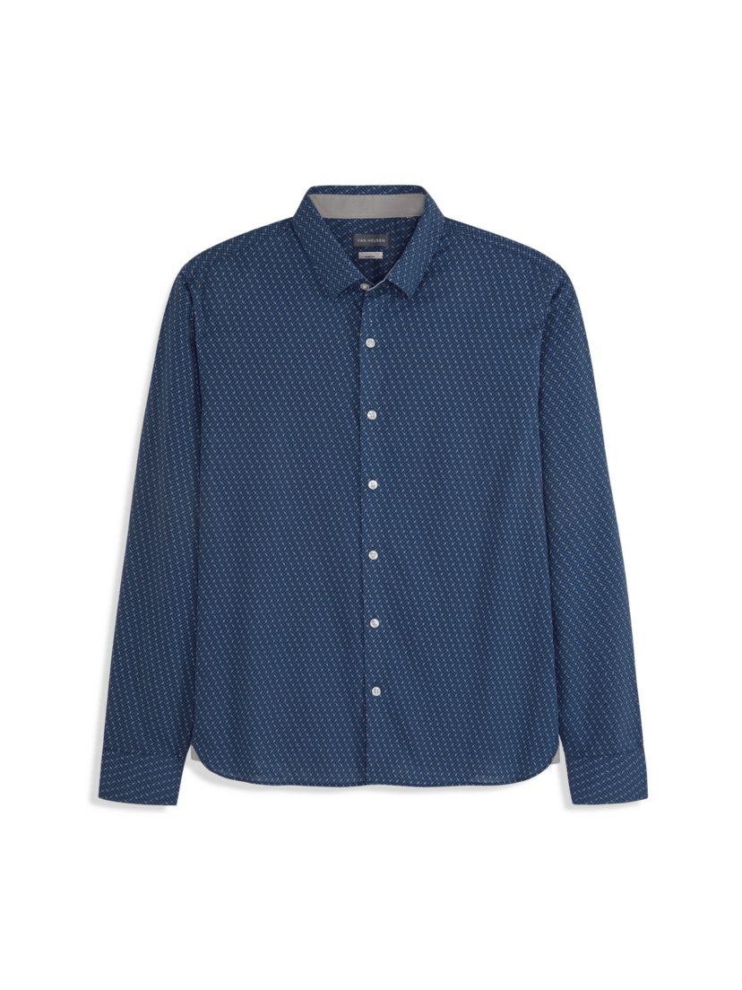 Cronbie Long Sleeve Stainshield  Hbone Shirt