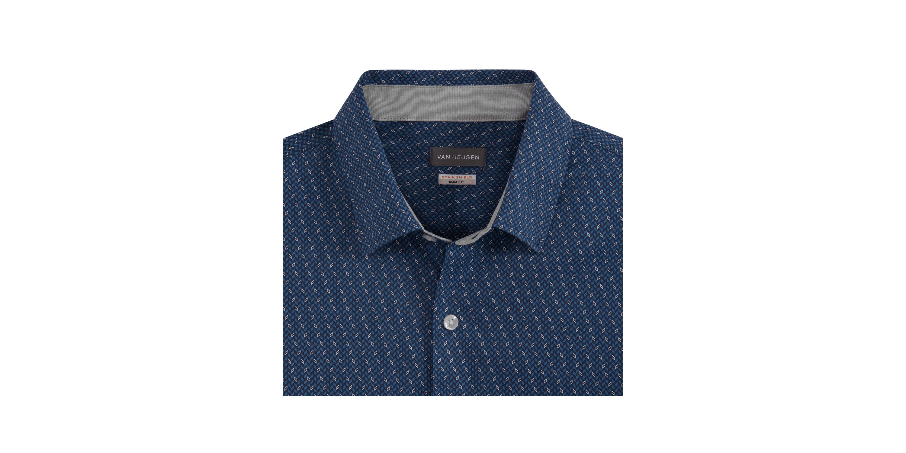 Cronbie Long Sleeve Stainshield  Hbone Shirt