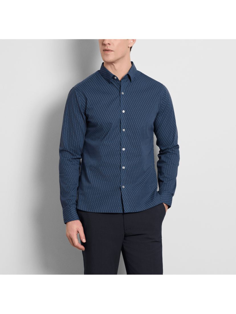 Cronbie Long Sleeve Stainshield  Hbone Shirt