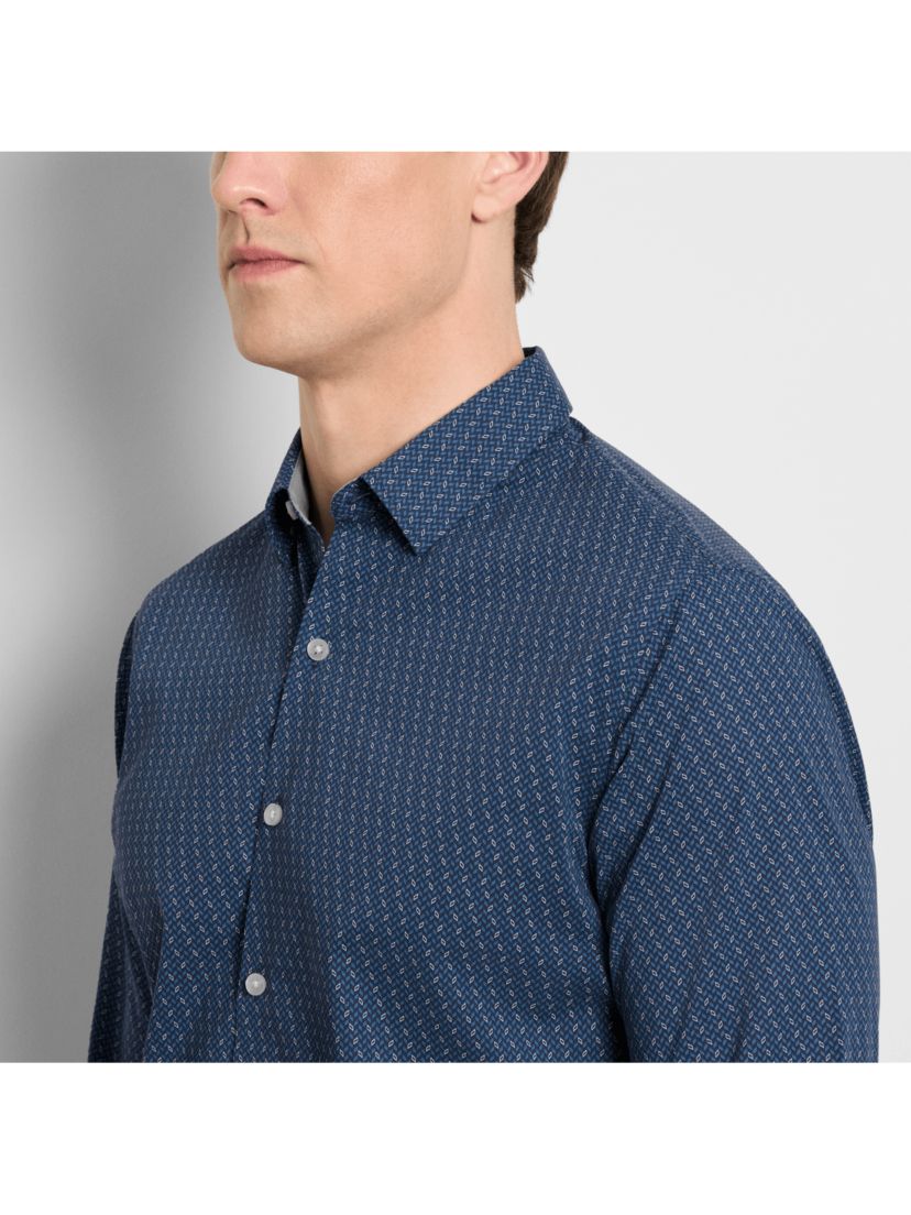 Cronbie Long Sleeve Stainshield  Hbone Shirt
