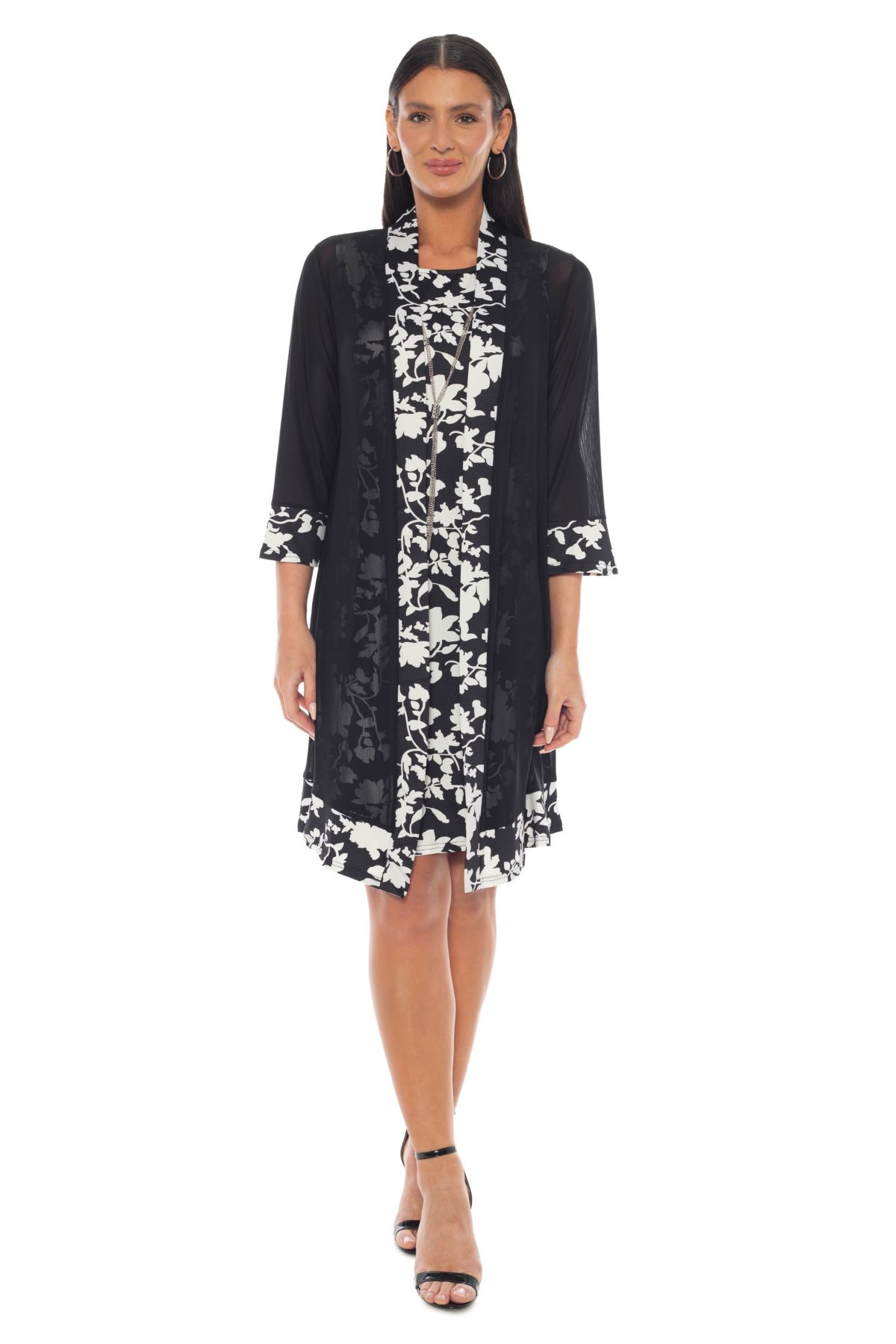 Printed ITY Combo Jacket Dress