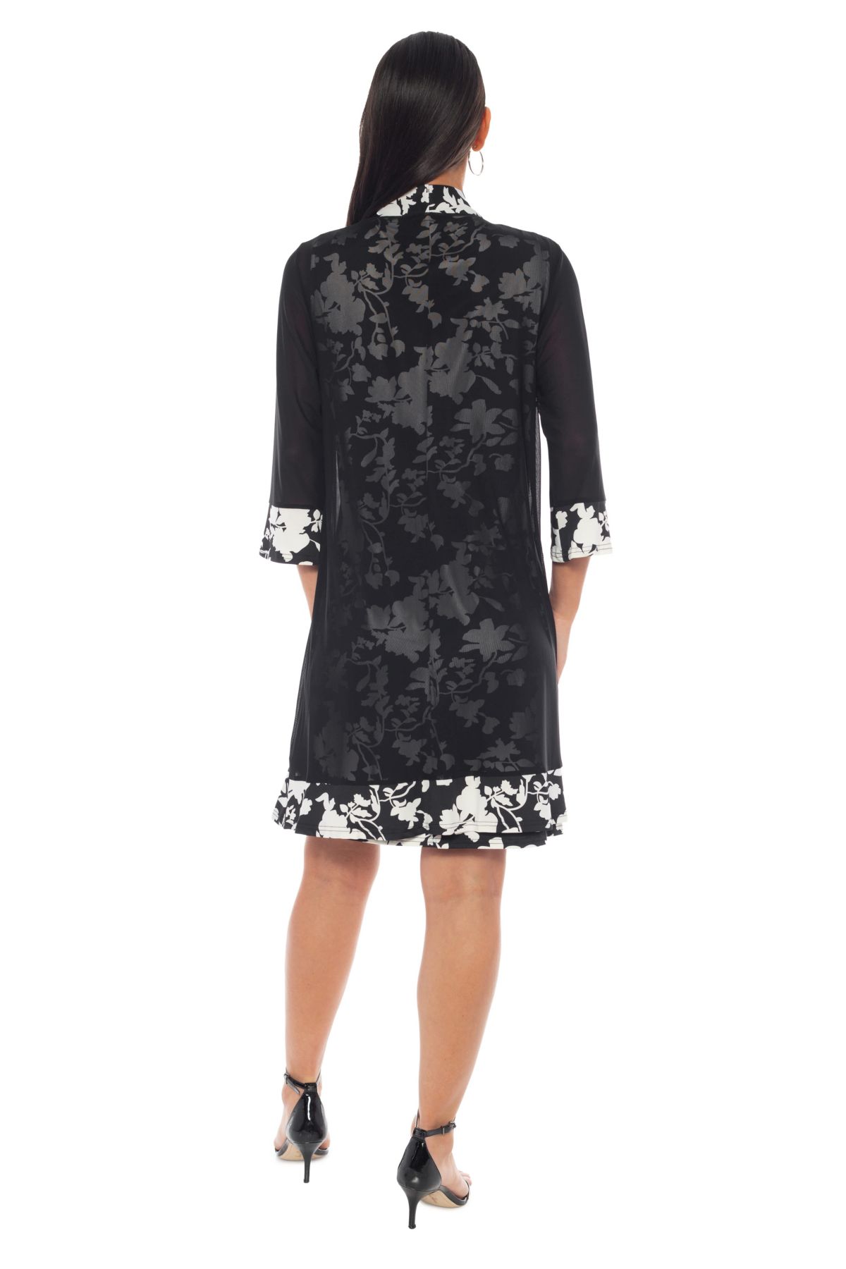 Printed ITY Combo Jacket Dress