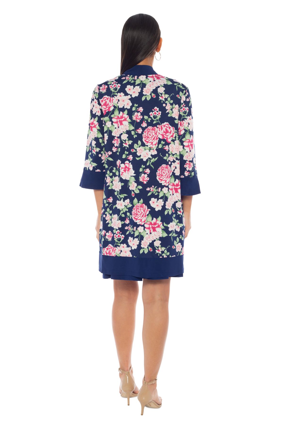 Printed ITY Long Jacket Dress