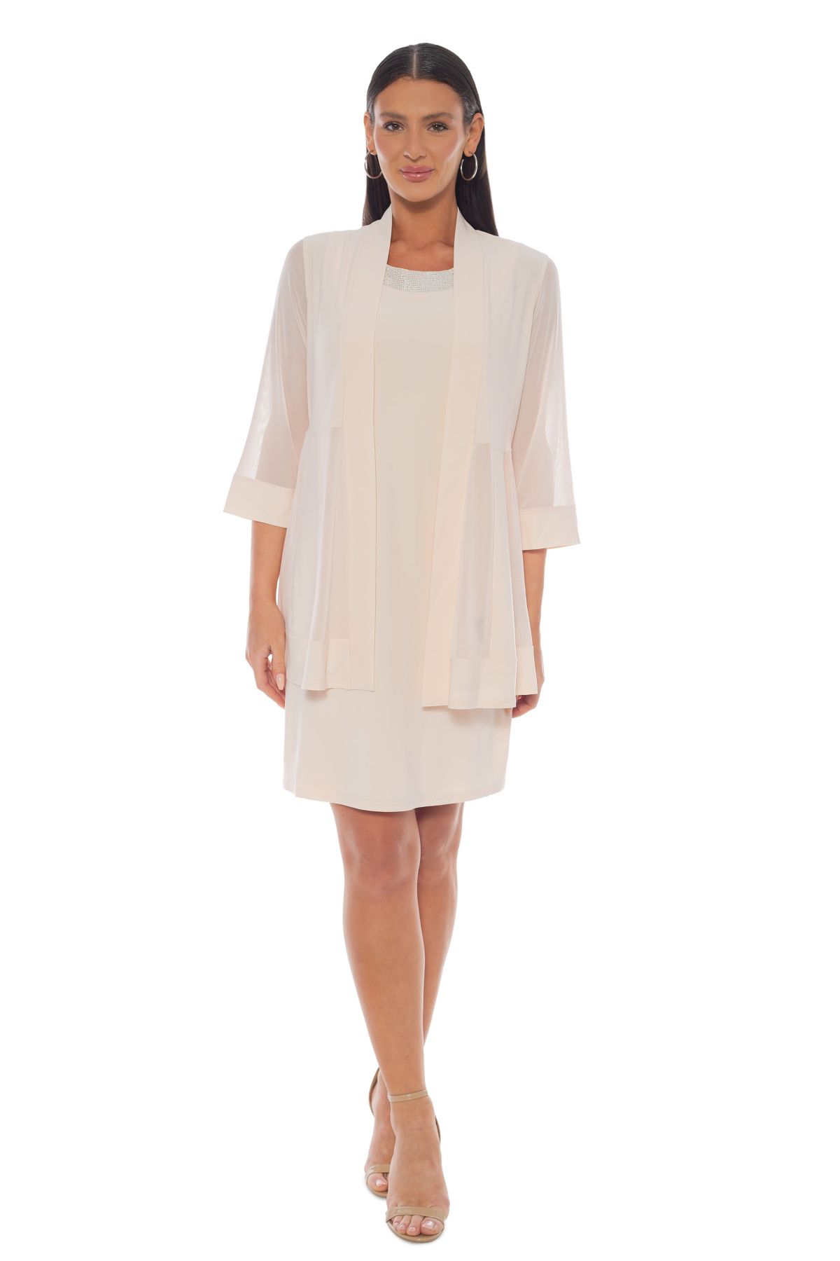 ITY Beaded Neck Jacket Dress