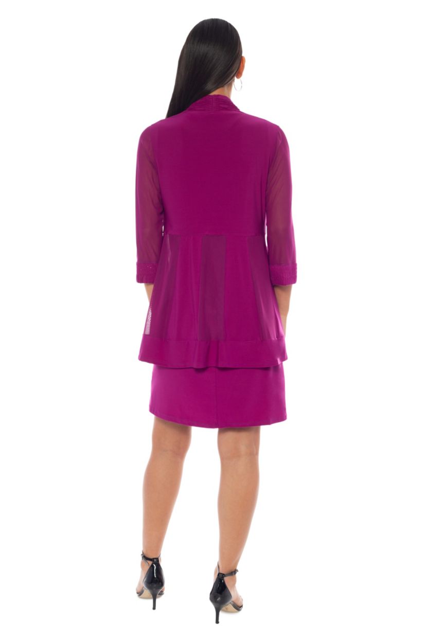 2-Piece ITY Combo Jacket Dress