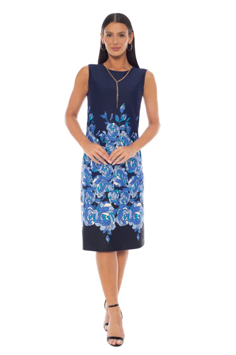 2-Piece Print Scuba Crepe Drs With Jacket