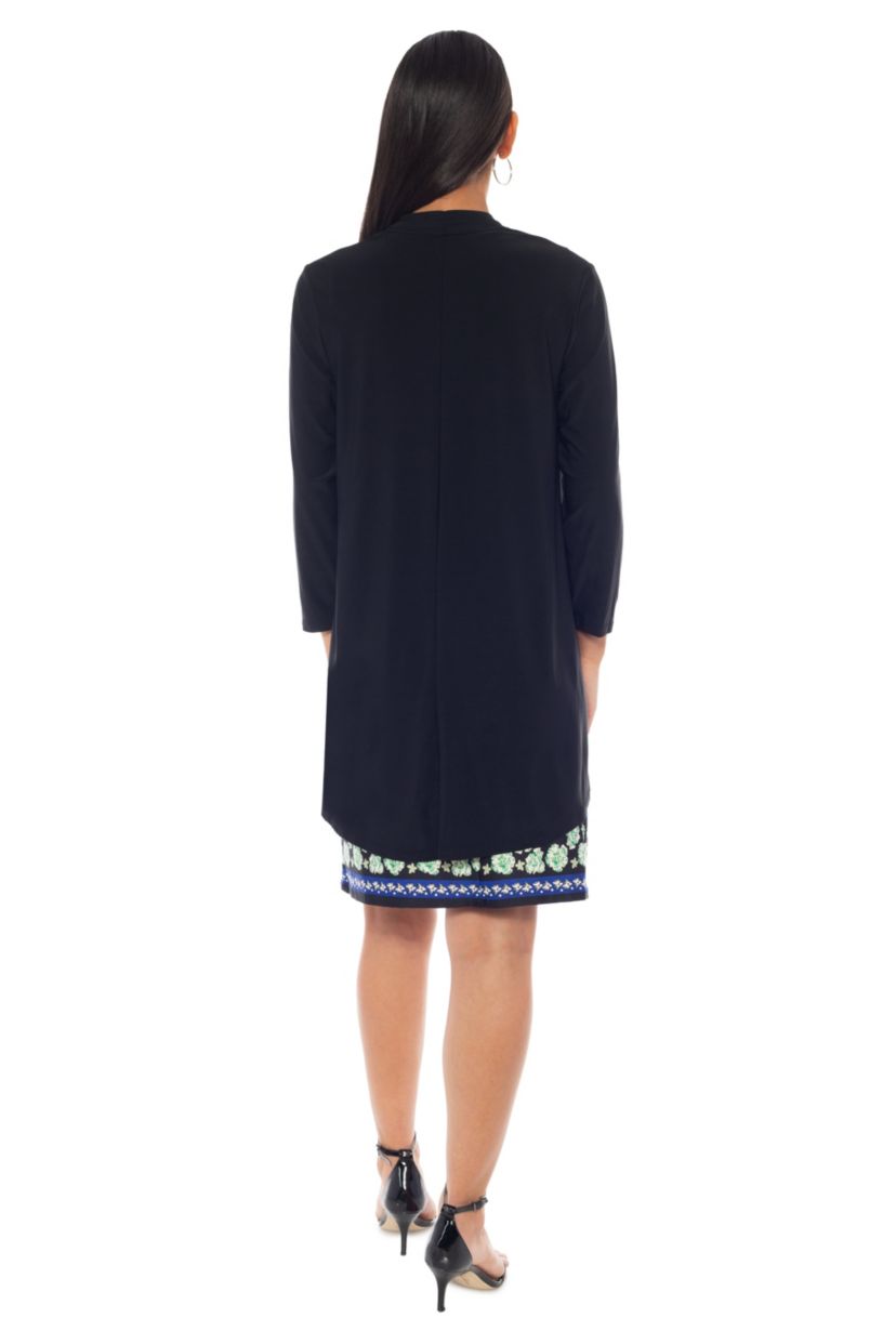 2-Piece Printed ITY Dress With ITY Jacket