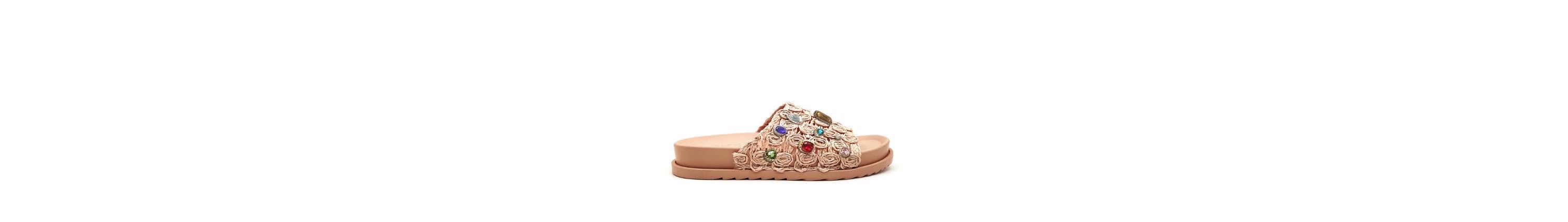 Rose Jeweled Footbed Sandal