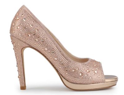 Lauren Lorraine Women’s Candy Platform Heel Sandal, Gold, 9M