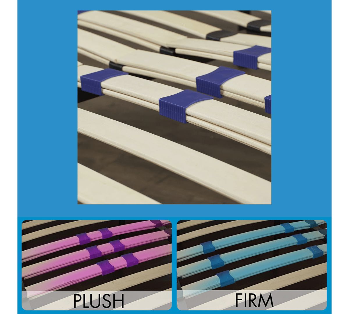 Boyd Sleep 14" High Metal Platform Bed Frame with Wood Slat Support, Adjustable Lumbar Zone from Firm to Plush, No Box Spring Required, Easy Assembly, Under Bed Storage Space