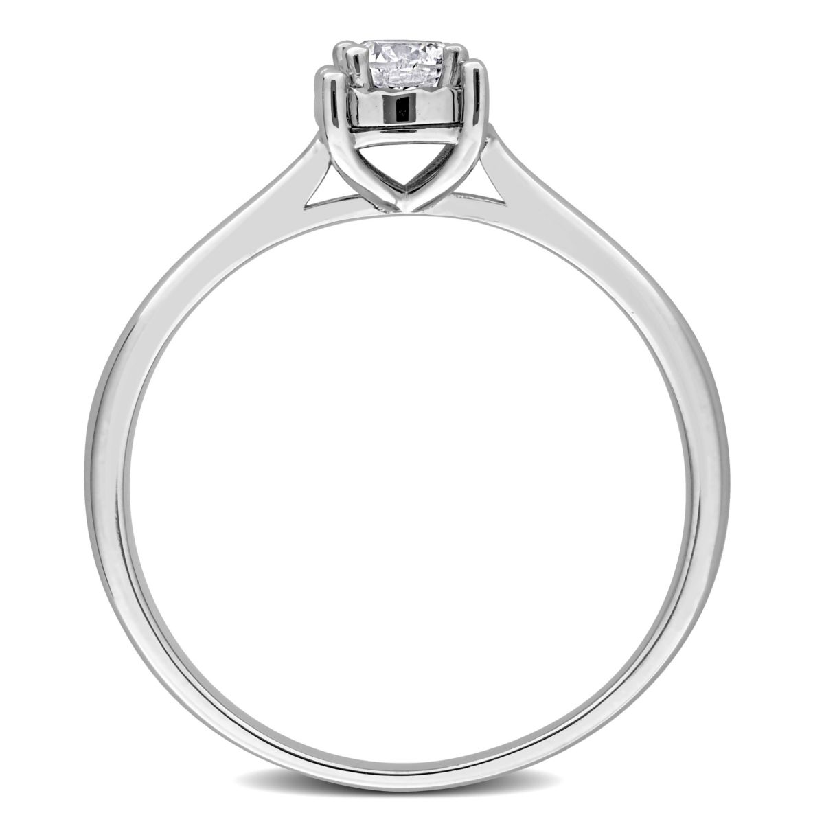 Lab Created Lab Grown Diamond Solitaire Ring in Sterling Silver