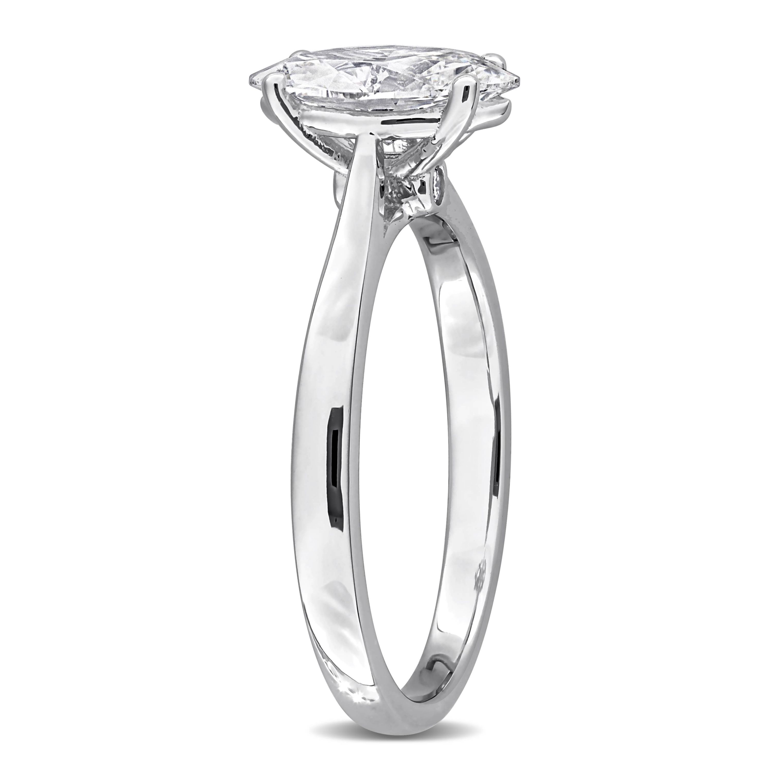 Lab Created Lab Grown Diamonds Ring in Sterling Silver