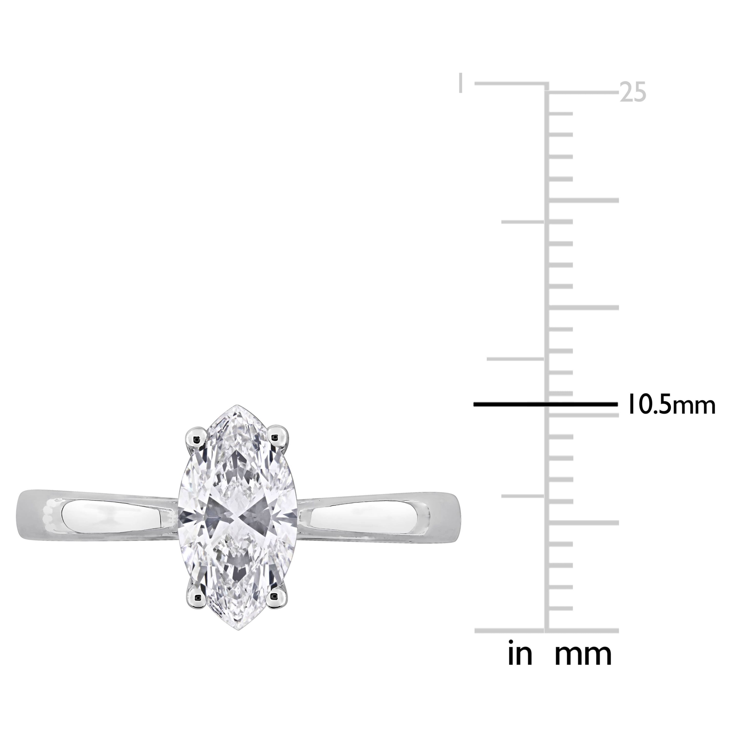 Lab Created Lab Grown Diamonds Ring in Sterling Silver