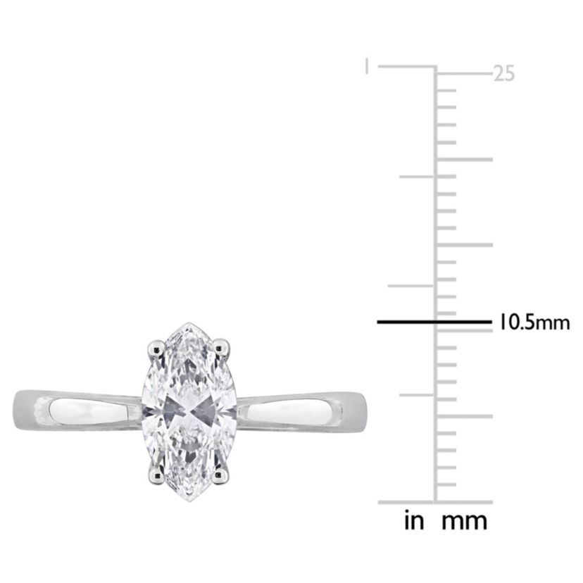 Lab Created Lab Grown Diamonds Ring in Sterling Silver