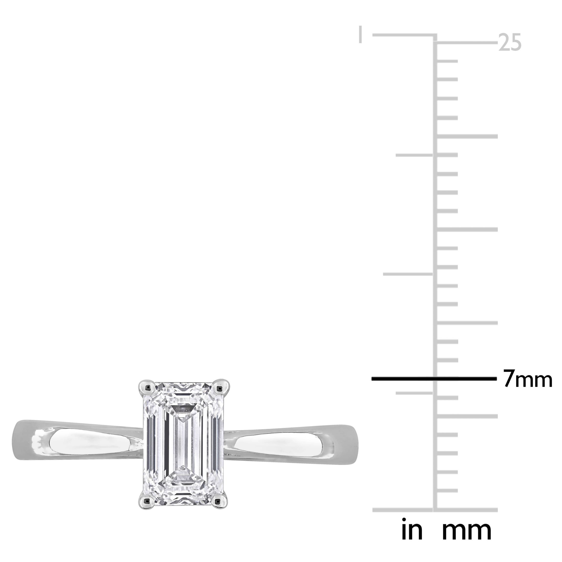 Lab Created Lab Grown Diamonds Ring in Sterling Silver