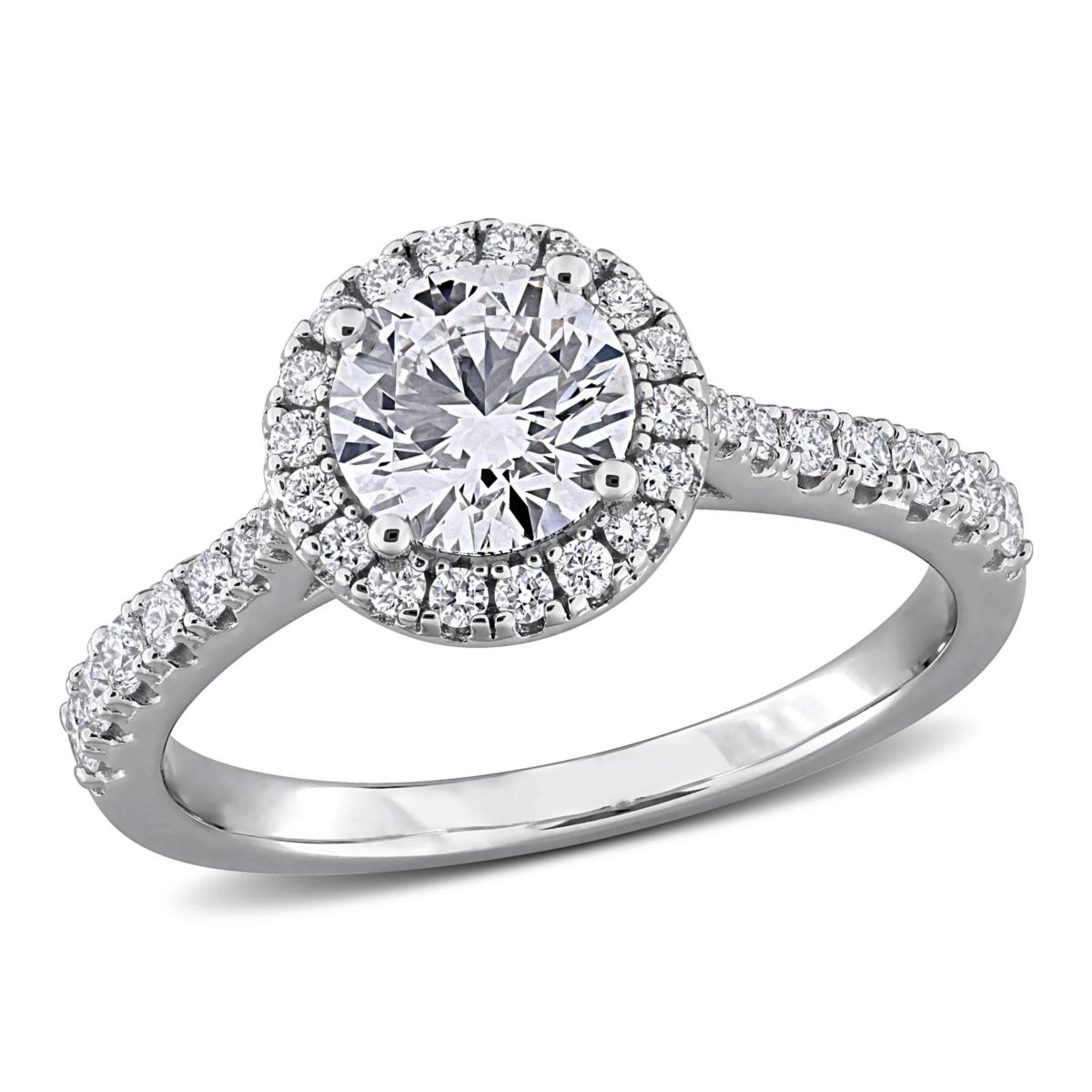 Lab Created Lab Grown Diamond Ring in Sterling Silver