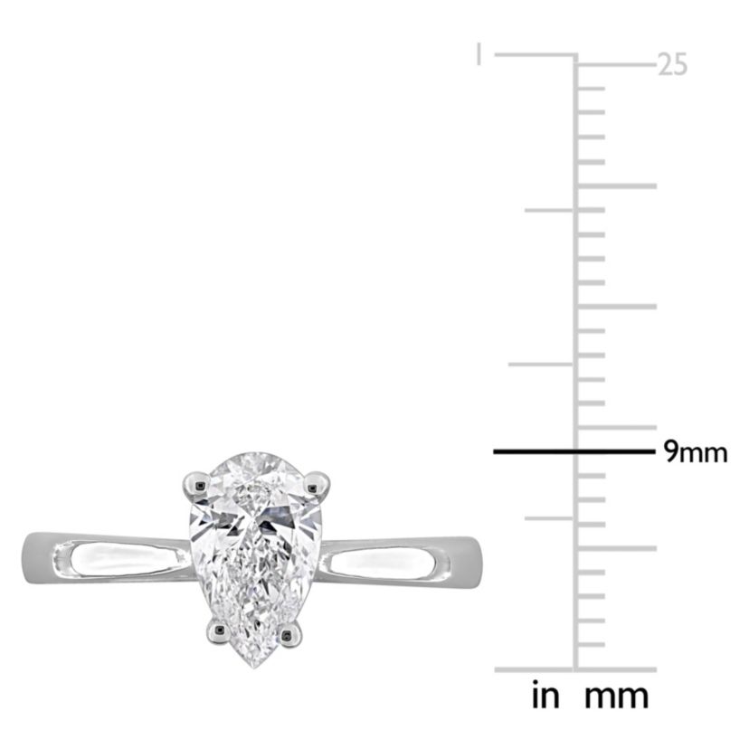 Lab Created Lab Grown Diamonds Ring in Sterling Silver