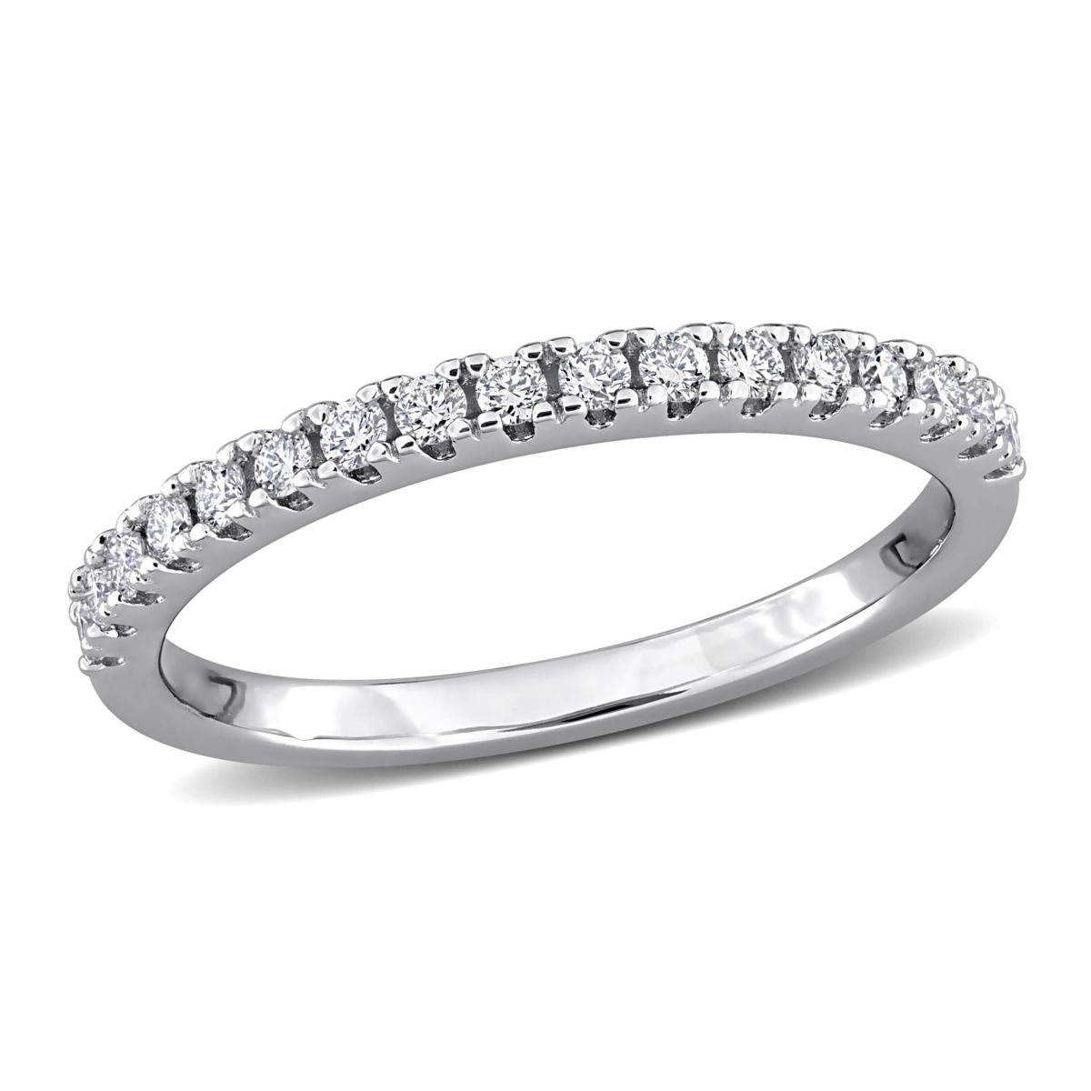 Lab Created Lab Grown Diamond Anniversary Ring in Sterling Silver