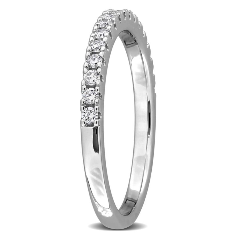 Lab Created Lab Grown Diamond Anniversary Ring in Sterling Silver